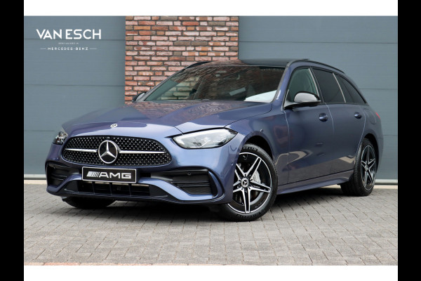 Mercedes-Benz C-Klasse Estate 300 e AMG Line | Distronic | Memory | Panoramadak | Camera | Trekhaak | High Perf. LED | Nightpakket | Sfeerverlichting Premium | Stoelverwarming | Dodehoekassistent |