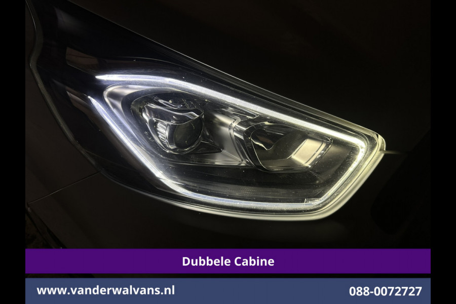 Ford Transit Custom 2.0 TDCI 131pk L2H1 Dubbele Cabine Euro6 Airco | 6-Zits | Navigatie | LED | Apple Carplay | Cruisecontrol Android Auto, Parkeersensoren, Stoelverwarming, Verwarmde voorruit, 2800kg trekvermogen