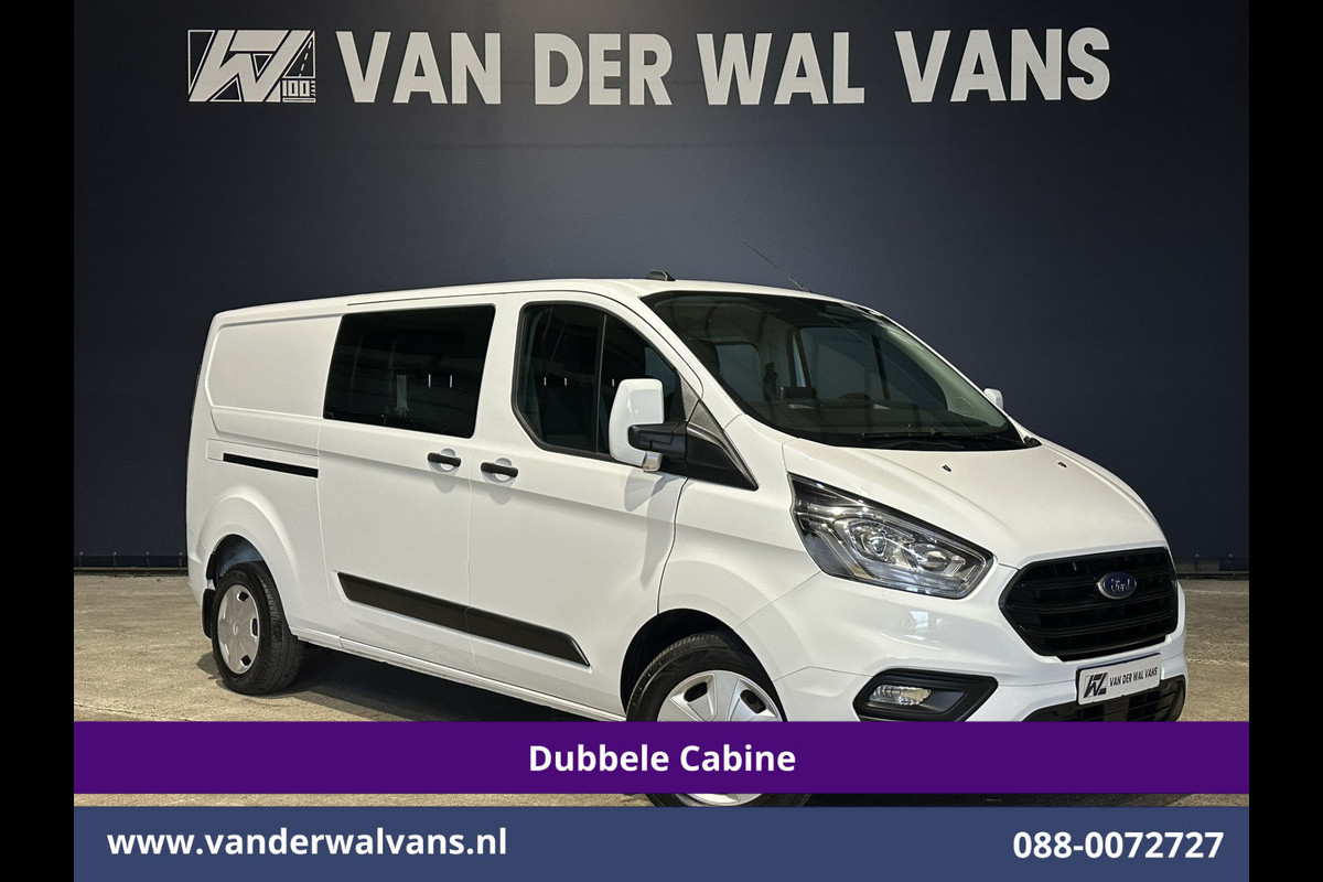 Ford Transit Custom 2.0 TDCI 131pk L2H1 Dubbele Cabine Euro6 Airco | 6-Zits | Navigatie | LED | Apple Carplay | Cruisecontrol Android Auto, Parkeersensoren, Stoelverwarming, Verwarmde voorruit, 2800kg trekvermogen