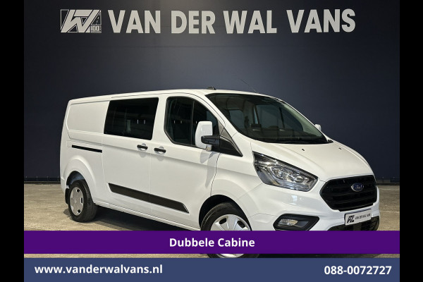 Ford Transit Custom 2.0 TDCI 131pk L2H1 Dubbele Cabine Euro6 Airco | 6-Zits | Navigatie | LED | Apple Carplay | Cruisecontrol Android Auto, Parkeersensoren, Stoelverwarming, Verwarmde voorruit, 2800kg trekvermogen
