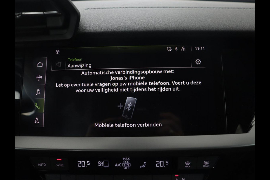 Audi A3 35 TFSI S edition | Carplay | Sportstoelen | Full LED | Navigatie | Half leder | Virtual Cockpit | Climate control | Parkeerhulp | Cruise control | Bluetooth | DAB | Sportstuur