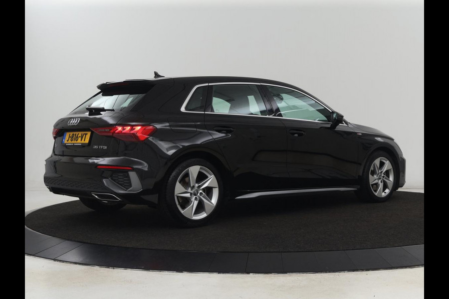 Audi A3 35 TFSI S edition | Carplay | Sportstoelen | Full LED | Navigatie | Half leder | Virtual Cockpit | Climate control | Parkeerhulp | Cruise control | Bluetooth | DAB | Sportstuur