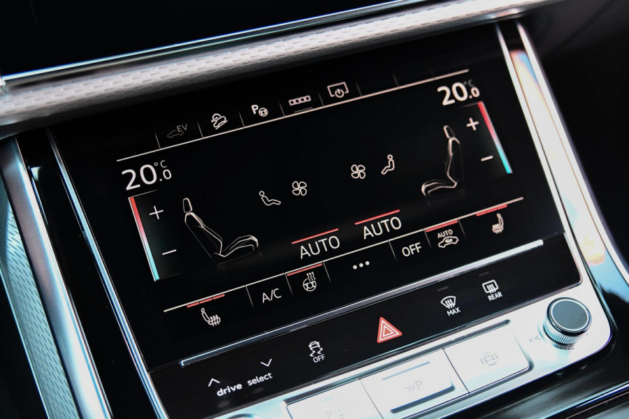 Audi Q8 60 TFSI e quattro Pro Line S Competition. RS Zetels, 4W Sturing, Softclose, Pano, Laser, B&O, 360 3D, Trekh, Keyless, 23"!