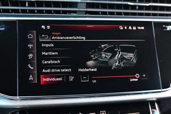 Audi Q8 60 TFSI e quattro Pro Line S Competition. RS Zetels, 4W Sturing, Softclose, Pano, Laser, B&O, 360 3D, Trekh, Keyless, 23"!