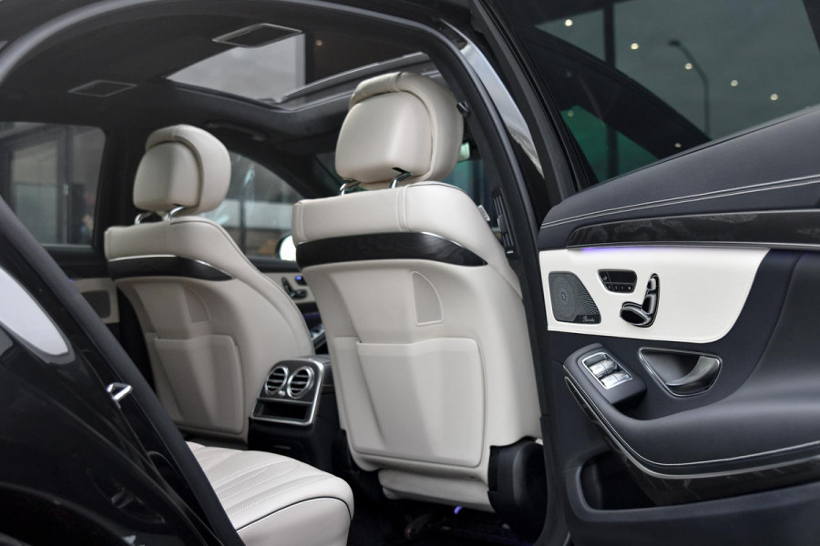 Mercedes-Benz S-Klasse 560 e AMG Lang. Burm High End, Massage, Koeling, Pano, Alcantara hemel, Softcl, HUD, Distro+, Memory, 360!