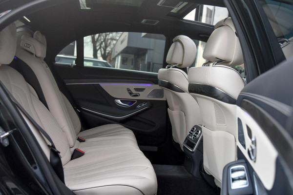 Mercedes-Benz S-Klasse 560 e AMG Lang. Burm High End, Massage, Koeling, Pano, Alcantara hemel, Softcl, HUD, Distro+, Memory, 360!