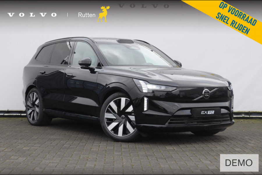 Volvo EX90 408PK Automaat Twin Motor Ultra / Panoramadak / Luchtvering / Head-up display / Stoelverwarming en stuurwielverwarming / Massagestoelen / Memory seats / Adaptive cruise control / 360 Camera / elektrische achterklep