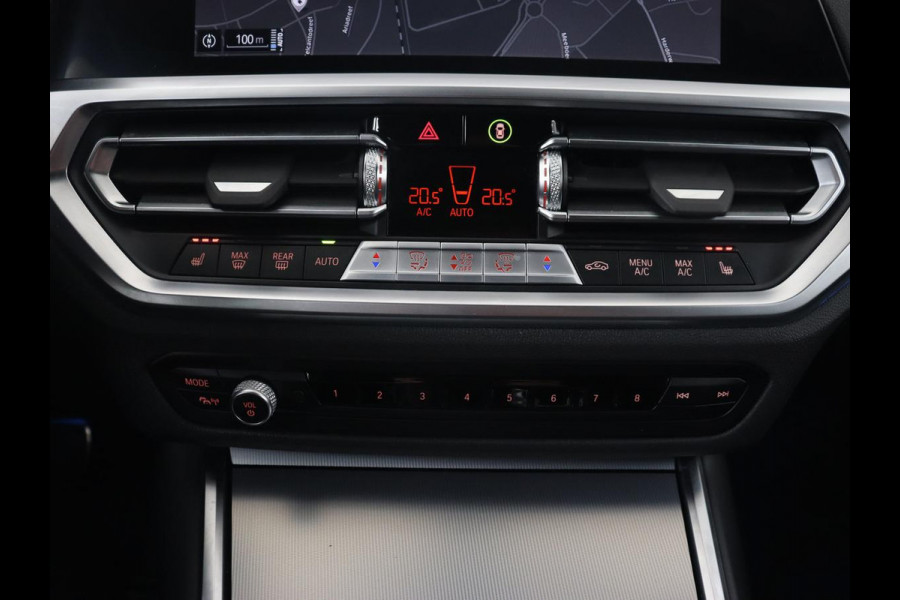 BMW 3-serie 320e M Sport | Leder | Trekhaak | Stoelverwarming | Carplay | Sportstoelen | Laserlicht | Live Cockpit | DAB | Parkeerhulp | Navigatie | Climate control | Bluetooth | Cruise control