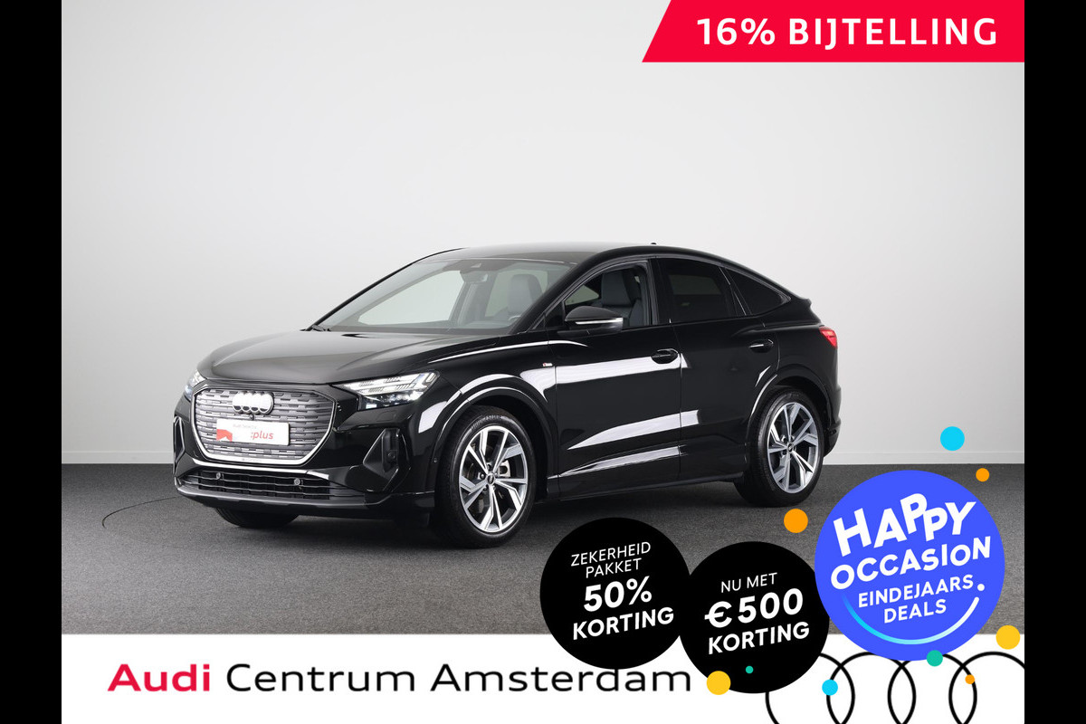 Audi Q4 Sportback e-tron 40 S edition 77 kWh 204pk | SoH 98% | Navigatie | Stoelverwarming | Dynamic pakket | 20 inch lichtmetalen velgen | Optiek pakket zwart
