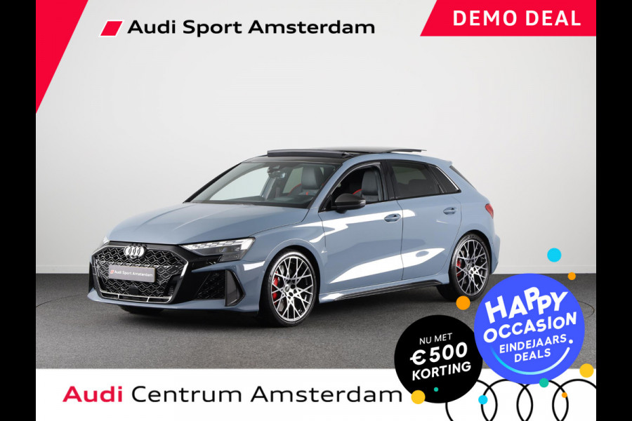 Audi RS 3 SPORTBACK 2.5 TFSI quattro 400pk | Private Lease vanaf € 1.433,- per maand  | Panoramadak | RS-sportuitlaatsysteem | RS carbon glanszwart |  topsnelheid 280 km/h | Adaptief onderstel
