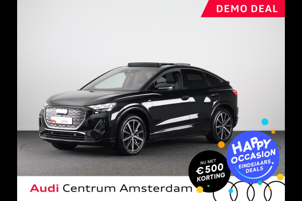 Audi Q4 Sportback e-tron 45 quattro S Edition 82 kWh 286pk | Panoramadak | lederen bekleding | SONOS premium Audio | Parkeercamera|