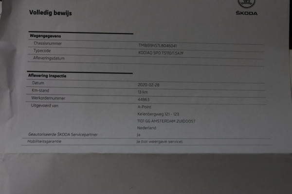 Škoda Kodiaq 1.5 TSI Sportline 7p. *Pano*Canton*Keyless*Camera*Trekhaak*