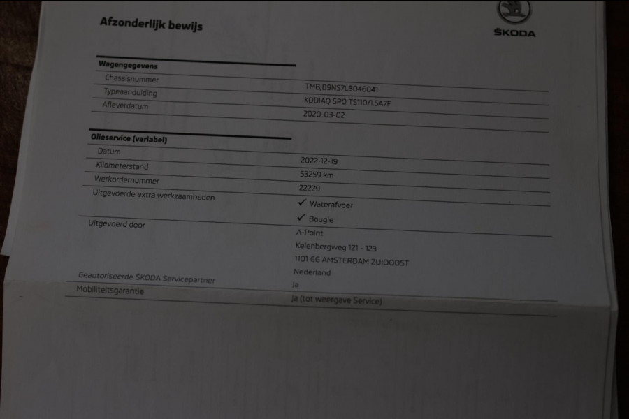 Škoda Kodiaq 1.5 TSI Sportline 7p. *Pano*Canton*Keyless*Camera*Trekhaak*