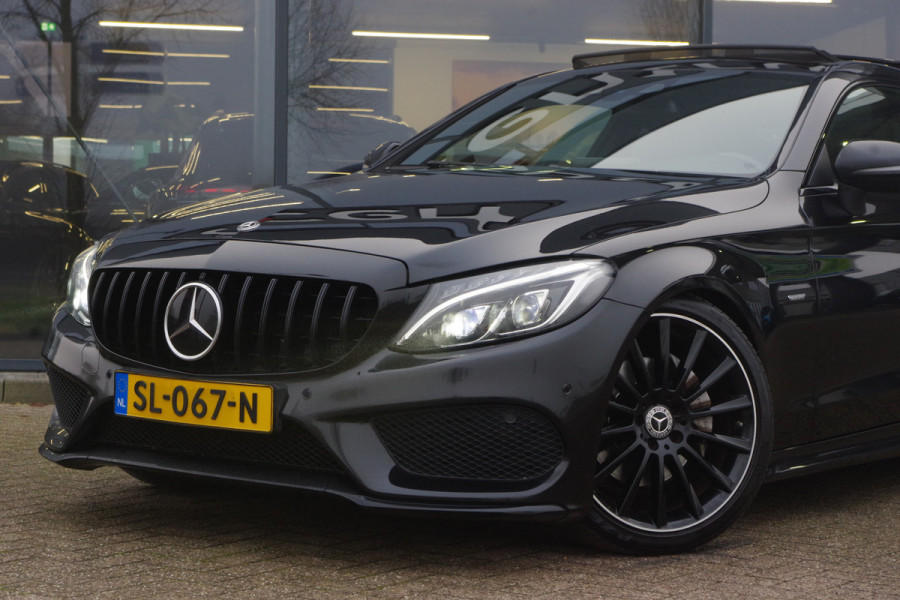 Mercedes-Benz C-Klasse Coupé 180 Premium AMG-Line Night Edition, Panoramadak, Burmester, Keyless, 19" LM, Camera