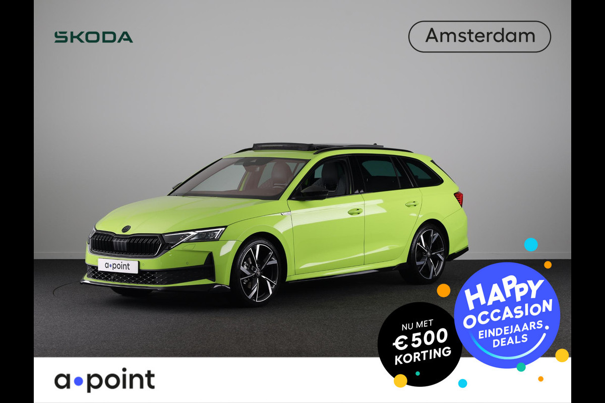 Škoda Octavia Combi 1.5 TSI MHEV 150pk DSG-7 Sportline Business | Led Matrix | 19 inch | Black pakket | Panoramadak | Elek. stoel | Stoelverwarming voor + achter | Travel Assist | Adaptive Cruise