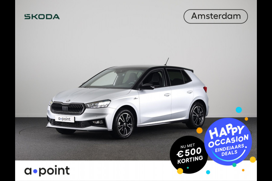 Škoda Fabia 1.0 TSI Monte Carlo 95 pk | Verlengde garantie | Navigatie via App | Parkeersensoren | Achteruitrijcamera | Stoelverwarming |