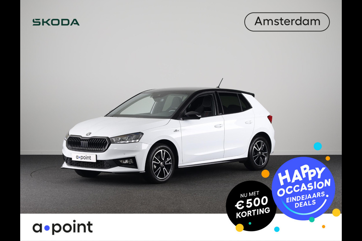 Škoda Fabia 1.0 TSI Monte Carlo 95 pk | Verlengde garantie | Navigatie via App | Parkeersensoren | Achteruitrijcamera | Stoelverwarming |