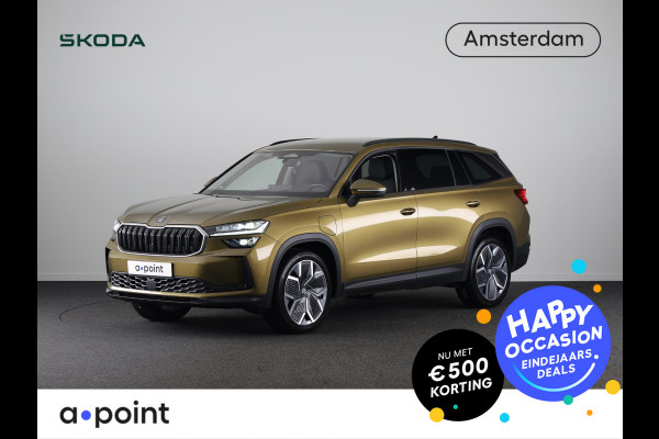 Škoda Kodiaq 1.5 TSI PHEV Business Edition 204 pk Automaat (DSG) | Verlengde garantie | Navigatie | Trekhaak (wegklapbaar) | Parkeersensoren | Achteruitrijcamera | Lederen bekleding | Stoelverwarming v/a |