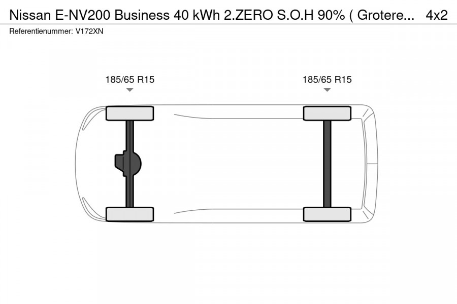 Nissan E-NV200 Business 40 kWh 2.ZERO S.O.H 90% ( Grotere accu ) AIRCO NAVIGATIE