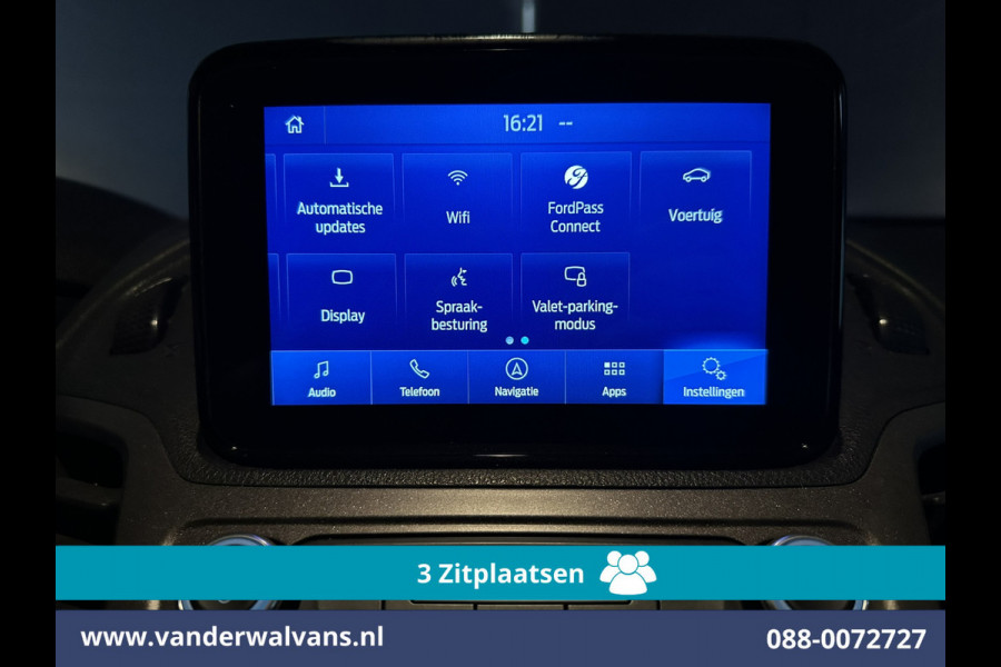 Ford Transit Connect 1.5 EcoBlue 120pk L2H1 Euro6 Airco | 3-Zits | Camera | Navigatie | Stoelverwarming | Verwarmde voorruit Parkeersensoren, Bijrijdersbank