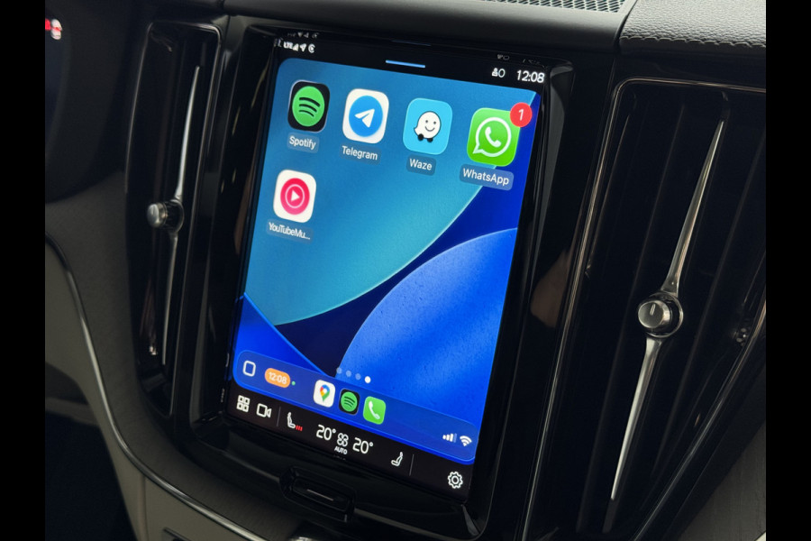 Volvo XC60 2.0 T6 350 PK CREME.LEER PHEV SCHUIFDAK AWD ULTRA BRIGHT LONG RANGE PANO HARMAN/KARDON HEADUP ELEK.KLEP phev . panorama pano