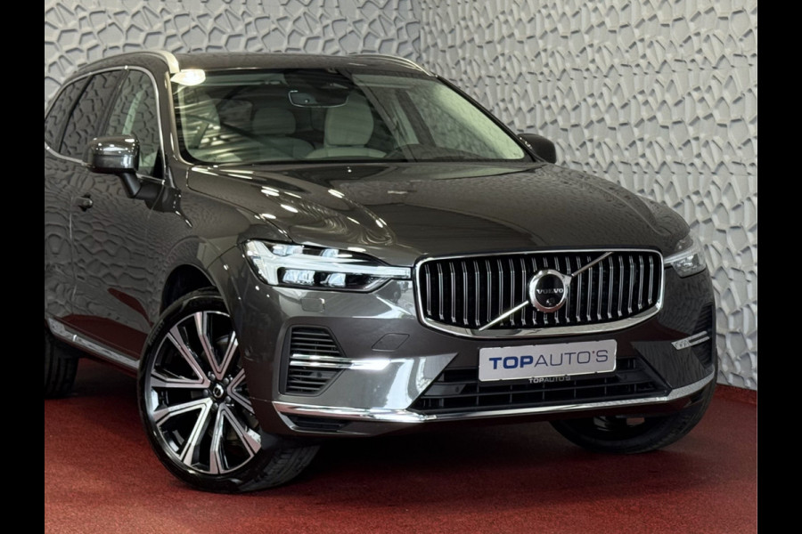 Volvo XC60 2.0 T6 350 PK CREME.LEER PHEV SCHUIFDAK AWD ULTRA BRIGHT LONG RANGE PANO HARMAN/KARDON HEADUP ELEK.KLEP phev . panorama pano
