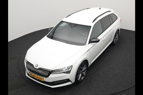 Škoda Superb Combi 1.4 TSI iV Sportline Dealer O.H PHEV | Adaptive Cruise | Alcantara Sportstoelen Memory & Verwarmd | Apple Carplay | Sfeerverlichting | Keyless | Blis | Camera | Virtual | Navigatie | DAB |