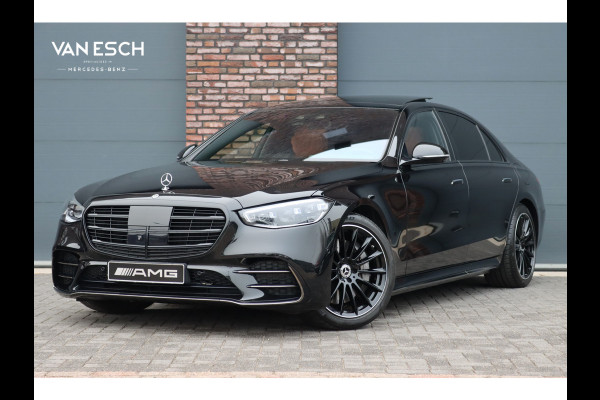 Mercedes-Benz S-Klasse 580 e 4MATIC Lang AMG Line | Airmatic | Distronic+ | Chauffeurspakket | Memory | Stoelventilatie V+A | Burmester | Soft-Close | Digital Light | Vlakkenverwarming | HUD | Zonweringspakket |