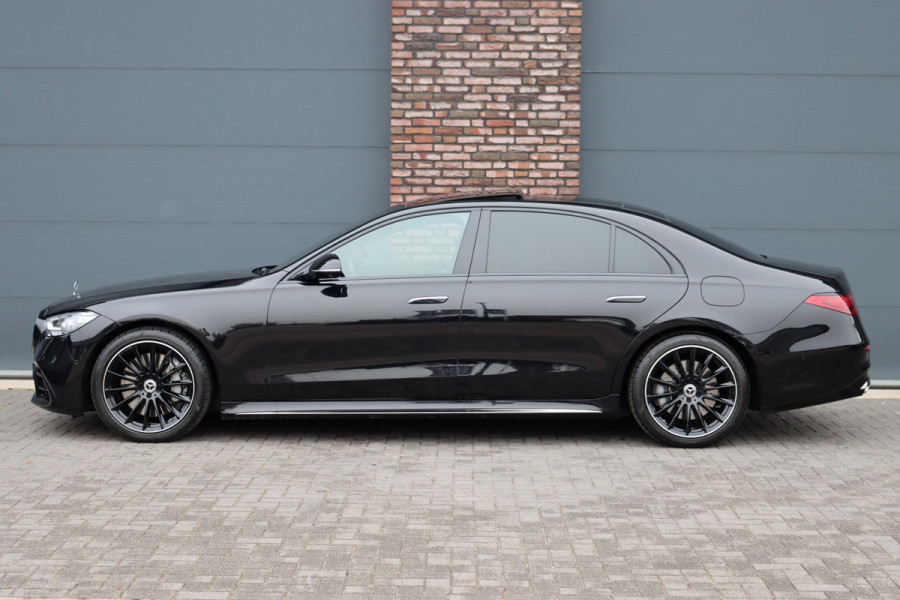 Mercedes-Benz S-Klasse 580 e 4MATIC Lang AMG Line | Airmatic | Distronic+ | Chauffeurspakket | Memory | Stoelventilatie V+A | Burmester | Soft-Close | Digital Light | Vlakkenverwarming | HUD | Zonweringspakket |
