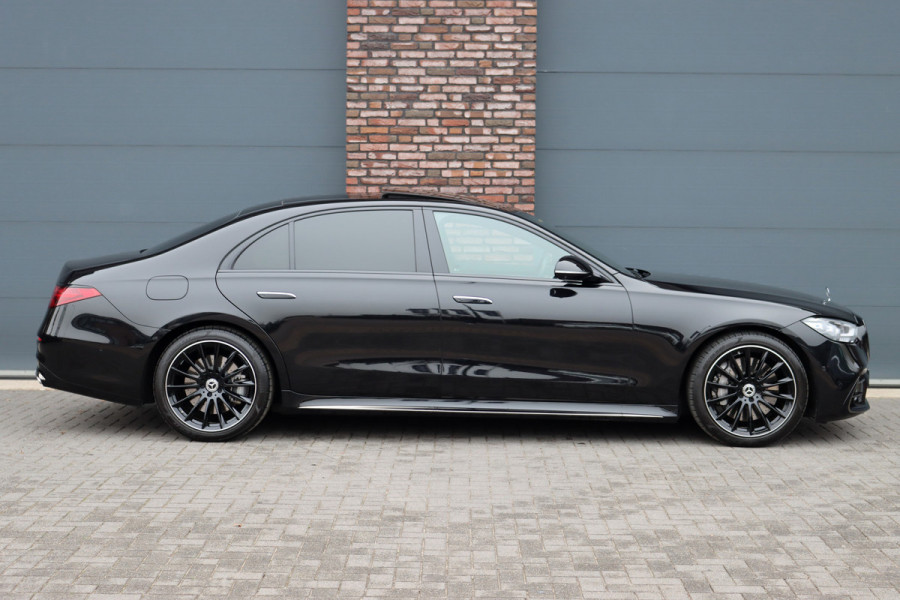 Mercedes-Benz S-Klasse 580 e 4MATIC Lang AMG Line | Airmatic | Distronic+ | Chauffeurspakket | Memory | Stoelventilatie V+A | Burmester | Soft-Close | Digital Light | Vlakkenverwarming | HUD | Zonweringspakket |
