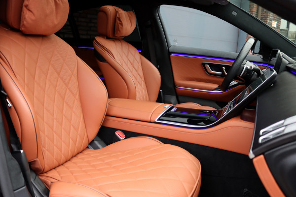 Mercedes-Benz S-Klasse 580 e 4MATIC Lang AMG Line | Airmatic | Distronic+ | Chauffeurspakket | Memory | Stoelventilatie V+A | Burmester | Soft-Close | Digital Light | Vlakkenverwarming | HUD | Zonweringspakket |