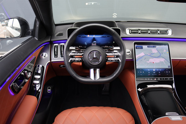 Mercedes-Benz S-Klasse 580 e 4MATIC Lang AMG Line | Airmatic | Distronic+ | Chauffeurspakket | Memory | Stoelventilatie V+A | Burmester | Soft-Close | Digital Light | Vlakkenverwarming | HUD | Zonweringspakket |