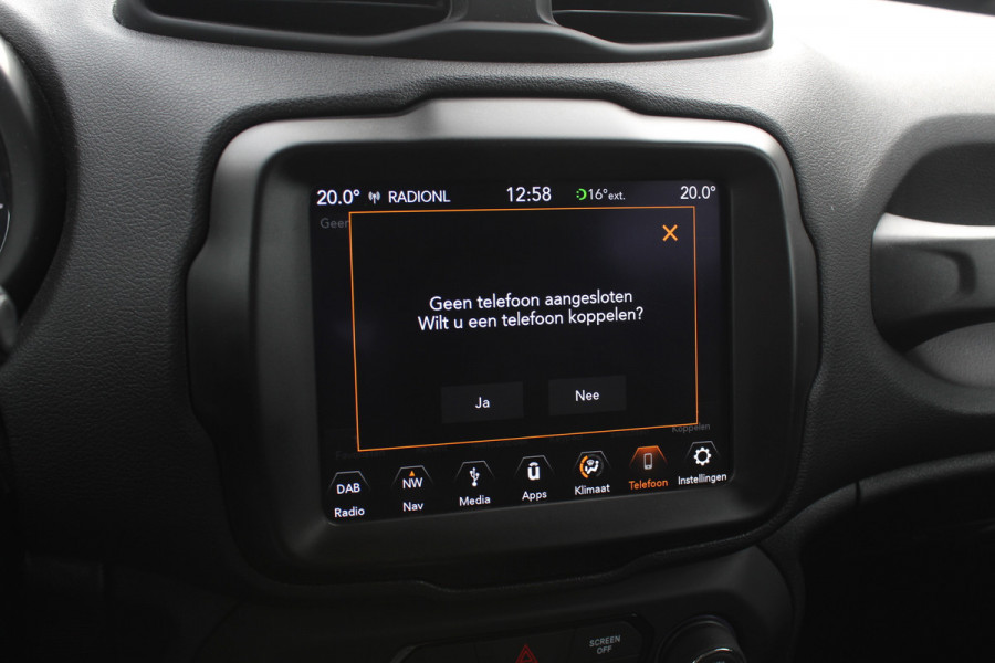 Jeep Renegade 1.4 MultiAir Limited / Nieuwe distr.riem! / Trekhaak / Navigatie / CarPlay / 17'' / Parkeerhulp V+A / DAB / ACC
