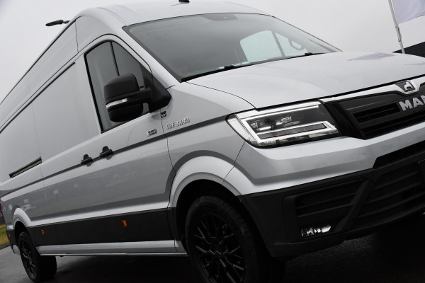 MAN TGE 3.180 35 2.0 L4H3 4x4 PB Edition Cruise, Carplay, Camera, Clima, LED, 177pk, Automaat. Leder, Multimedia, Uniek!