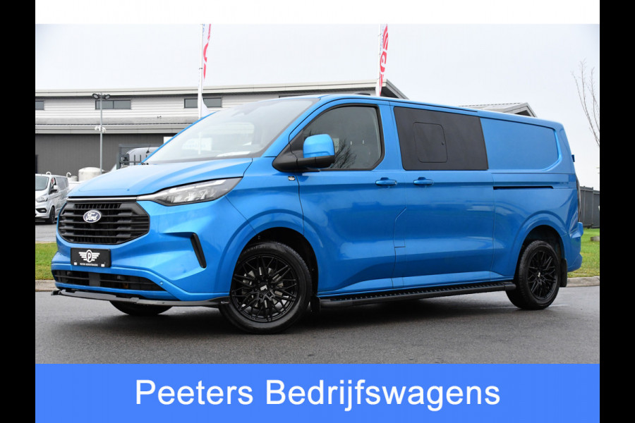 Ford Transit Custom 300 2.0 TDCI L2H1 Limited DC PB Edition Virtual, Cruise, Carplay, 2 x Schuifdeur, LED, 136pk, Automaat, Stuurverwarming, Stoelverwarming, Uniek!