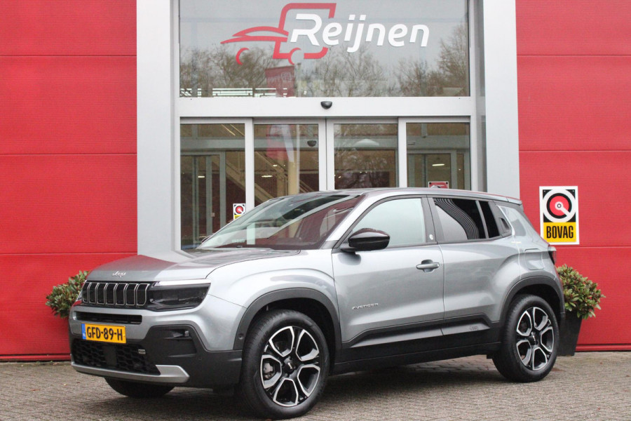 Jeep Avenger 1.2 110PK e-Hybrid SUMMIT | STOEL/VOORRUIT VERWARMING | DRAADLOZE APPLE CARPLAY/ANDROID AUTO | NAVIGATIE | ACHETRUITRIJ CAMERA | KEYLESS ENTRY/START | PARKEERSENSOREN VOOR EN ACHTER | ELEKTRISCH BEDIENBARE ACHTERKLEP | VERWARMBARE VOORRUIT/VOORSTOELEN | 18" LICHTMETALEN VELGEN | ADAPTIVE CRUISE CONTROL | DODEHOEK DETECTIE | JBL AUDIO SYSTEM |