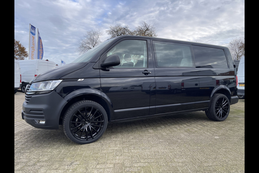 Volkswagen Transporter 2.0 TDI 150pk L2H1 30 DC 5 persoons Comfortline / vaste prijs rijklaar € 27.950 ex btw / / lease vanaf € / zwart metallic / nieuwe 20 inch velgen + banden / euro 6