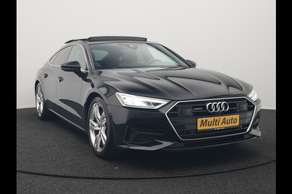 Audi A7 Sportback 50 TFSI e quattro S Line Plug In Hybrid 299pk Dealer O.H PHEV | Panodak | Adaptive Cruise | 360 Camera | Alcantara Sportstoelen Memory & Verwarmd | Apple Carplay | Blis | Navigatie | Virtual | DAB | 20"L.M |