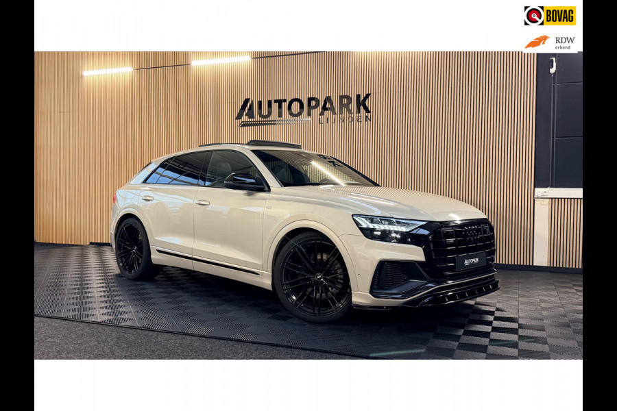 Audi Q8 55 TFSI e quattro |3X S Line|ABT|PANO|SOFTCLOSE|B&O|360CAM|DEALER ONDERHOUDEN| LUCHTVERING |23 INCH|PLUG IN|340PK|BOMVOL!