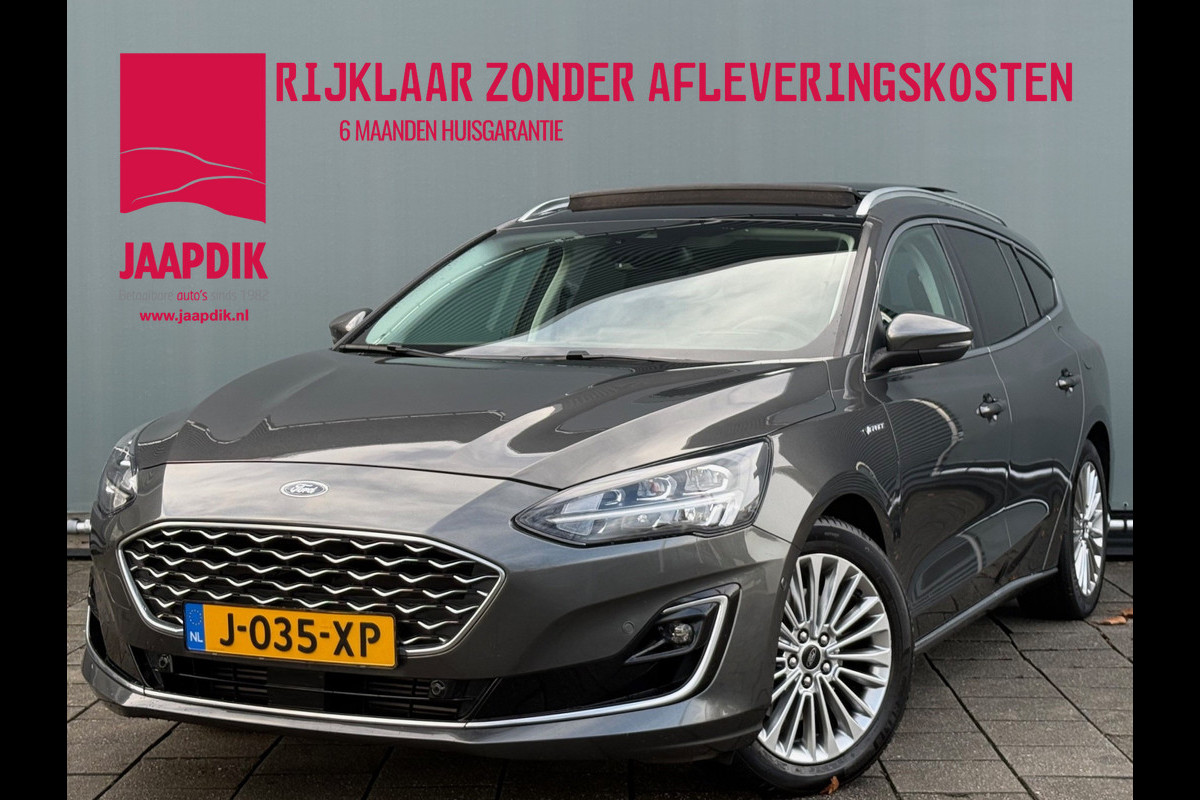Ford FOCUS Wagon BWJ 11-2020 | 1.5T 150PK Vignale AUTOMAAT | LEER | PANO DAK | TREKHAAK | CAMERA | CLIMA | NAVI | LED | PDC 2X | CARPLAY