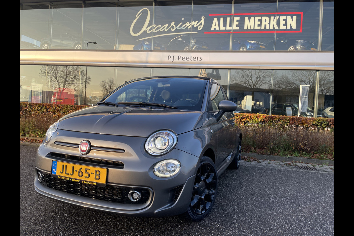 Fiat 500C 1.0 Hybrid sport Airco - Cruise control - Open dak - Parkeersensoren achter - Mistlampen voor - Stuur leder - Stuur multifunctioneel - Bluetooth - Licht metalen velgen 15 inch
