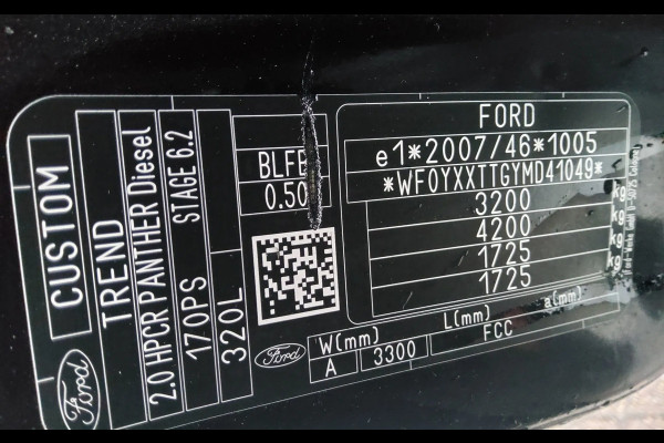 Ford Transit 170 PK CUSTOM L2H1 AUTOMAAT - EURO 6 - VNT-18-Z