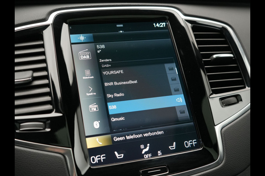 Volvo XC90 T8 Recharge AWD R-Design 7-Persoons Long Range Plug In Hybrid 456pk Dealer O.H. PHEV | Panodak | Head Up | 360 Camera | Adaptive Cruise | Lederen Sportstoelen Ventilatie & Memory | Bowers & Wilkins | Navigatie | Blis | DAB |