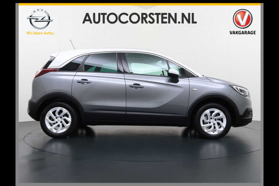 Opel Crossland X T 111PK AUT-6 Pano-Dak Pdc Trekhaak Navi Ecc HUD Apple Carplay Android Auto 360°Camera Bord-Herkenning Head-Up Display Innovatio AGR-Comfort Stoelen Lmv Cruise Control Isofix DAB+ Bluetooth Lane Assist Led Head-Up-Display Super-compleet Origineel Nederlandse Auto Distributieriem is vervangen!