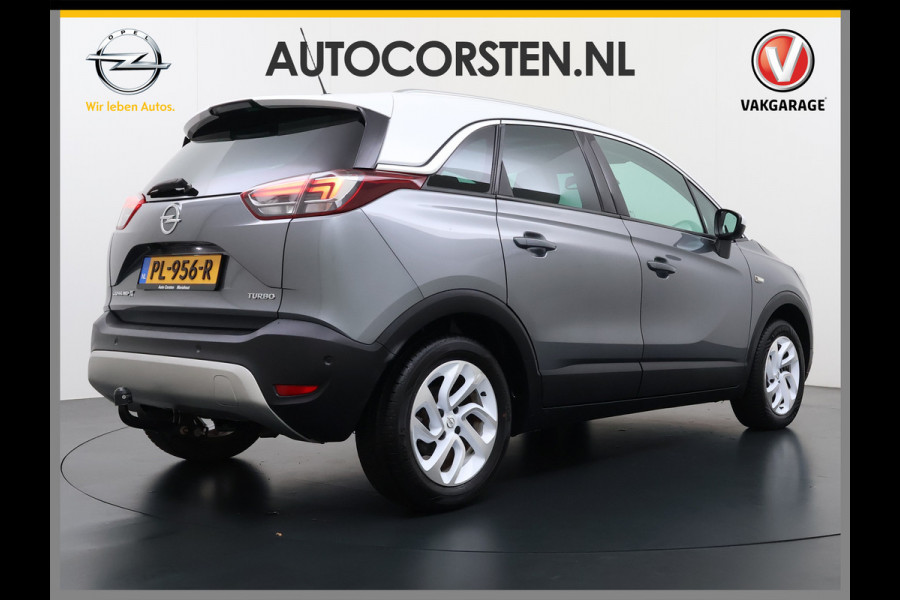 Opel Crossland X T 111PK AUT-6 Pano-Dak Pdc Trekhaak Navi Ecc HUD Apple Carplay Android Auto 360°Camera Bord-Herkenning Head-Up Display Innovatio AGR-Comfort Stoelen Lmv Cruise Control Isofix DAB+ Bluetooth Lane Assist Led Head-Up-Display Super-compleet Origineel Nederlandse Auto Distributieriem is vervangen!