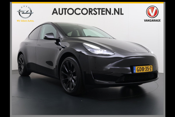 Tesla Model Y RWD LFP-Accu SOH 94% Leder Lmv 20" Warmtepomp Camera's Panormadak Adap.Cruise Navi Ecc Autopilot Stoel+Stuur+Achterbank Verwarming Elek.Achterklep Dodehoek detector Draadloze telefoonlader Origineel Nederlandse Auto Fabrieksgarantie tot 25-6-2028/80.000km en 25-6-2032/160.000 km op de accu en aandrijflijn.  Trekvermogen 1600 kg !