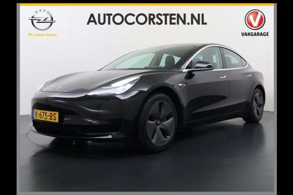Tesla Model 3 RWD SR+ 325PK Trekhaak Lmv 18" AutoPilot FSD Leder Pano-dak Adaptive-Cruise Camera's Elektr.-Stuur+Stoelen+Spiegels+Geheugen+Eas SOH 92% Navi LED Comfortstoelen ACC DAB Voorverwarmen interieur via App Keyless One-Pedal-Drive 1e Eigenaar Origineel Nederlandse Auto 1.584kg licht!
