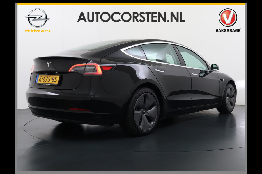 Tesla Model 3 RWD SR+ 325PK Trekhaak Lmv 18" AutoPilot FSD Leder Pano-dak Adaptive-Cruise Camera's Elektr.-Stuur+Stoelen+Spiegels+Geheugen+Eas SOH 92% Navi LED Comfortstoelen ACC DAB Voorverwarmen interieur via App Keyless One-Pedal-Drive 1e Eigenaar Origineel Nederlandse Auto 1.584kg licht!