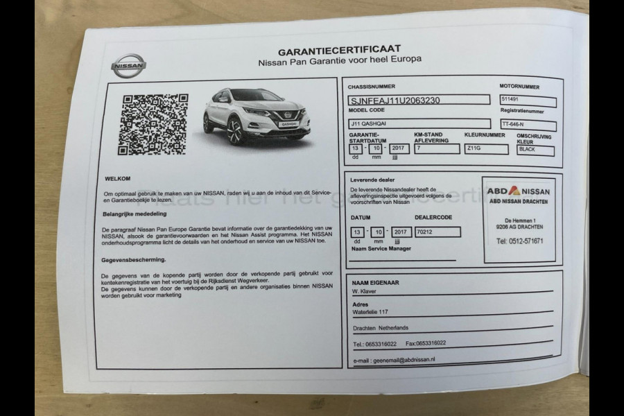 Nissan QASHQAI 1.2 Tekna|NIEUW MODEL|PANORAMADAK|360 CAMERA|STOELVERWARMING|NAVI|CLIMATE,CRUISE CONTROL|LUXE UITVOERING|NETTE AUTO