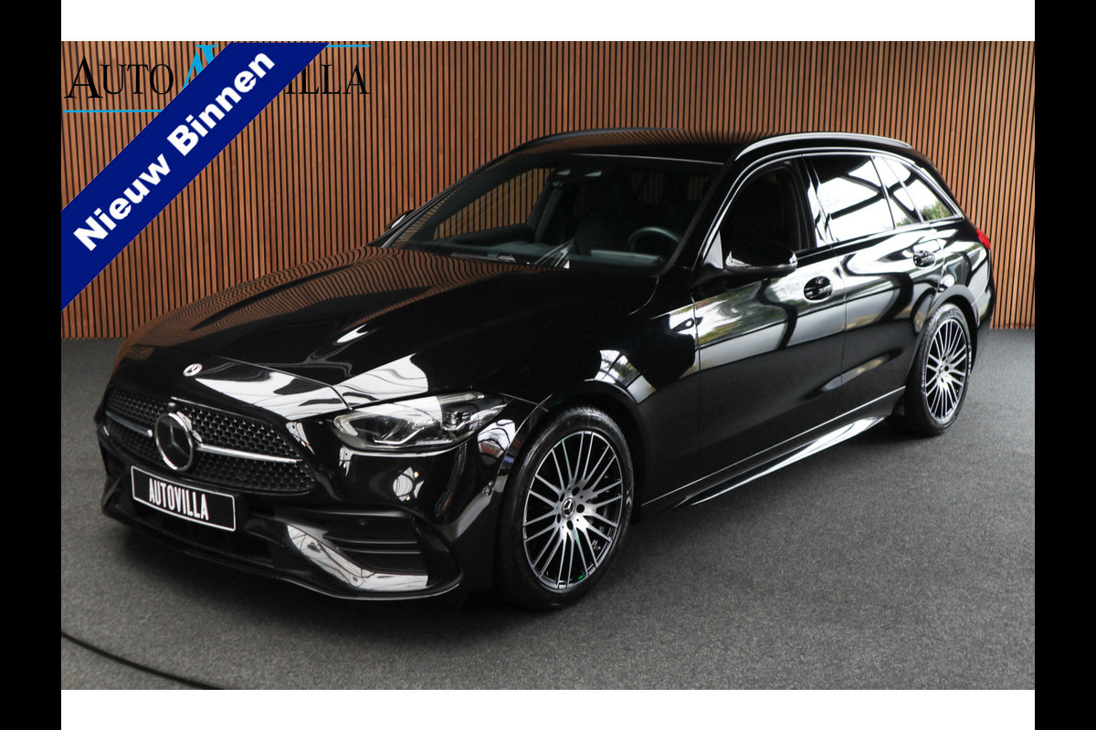 Mercedes-Benz C-Klasse Estate 180 AMG Line Navi Leer Camera Nightpack PTS Ambient Elekt. achterklep PTS LM velgen BTW auto!